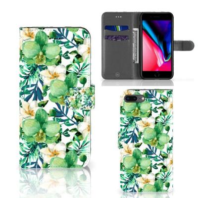 Apple iPhone 7 Plus | 8 Plus Hoesje Orchidee Groen