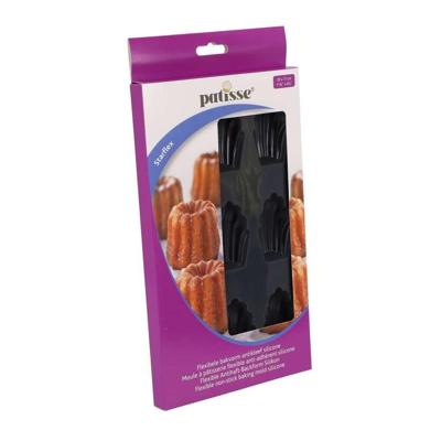 Patisse Madeleinevorm 9 Vaks 29x17 cm Zwart/Siliconen Patisse Madeleinevorm 9 Vaks 29x17 cm Zwart/Siliconen