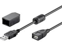 Goobay 93284 USB 2.0 Hi-Speed verlengkabel met veiligheidsclip, 2 m zwart - thumbnail