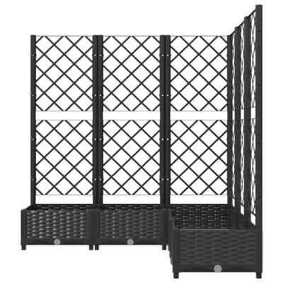 Plantenbak met latwerk 120x120x121,5 cm polypropeen zwart Plantenbak met latwerk 120x120x121,5 cm polypropeen zwart