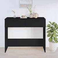 Wandtafel 90x36x75 cm bewerkt hout zwart - thumbnail