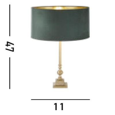Searchlight Gouden tafellampWhitby met groene kap - EU81214GR