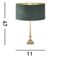 Searchlight Gouden tafellampWhitby met groene kap - EU81214GR - thumbnail