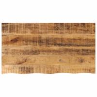 Tafelblad met natuurlijke rand 120x60x2,5 cm massief mangohout - thumbnail
