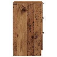 Nachtkastjes 2 st 40x36x65 cm bewerkt hout oud houtkleurig - thumbnail