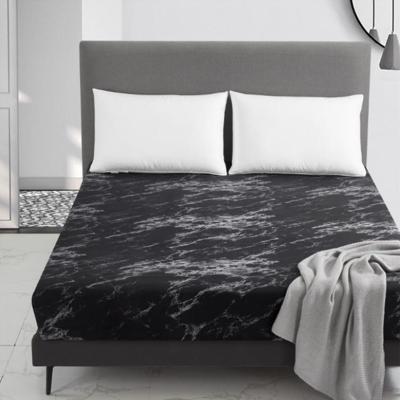 Marmeren patroon bed Dust Cover matras beschermende case Hoeslaken cover Bedclothes grootte: 198X203X30cm (zwart) Marmeren patroon bed Dust Cover matras beschermende case Hoeslaken cover Bedclothes grootte: 198X203X30cm (zwart)