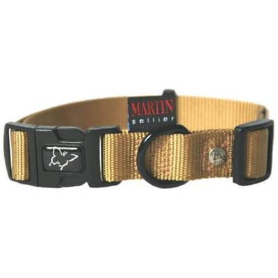 MARTIN SELLIER HALSBAND NYLON BEIGE VERSTELBAAR 16 MMX30-45 CM MARTIN SELLIER HALSBAND NYLON BEIGE VERSTELBAAR 16 MMX30-45 CM