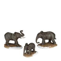Elephant family 3 stuks l11xb6xh8cm Kerst Luville - Luville - thumbnail