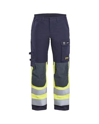 Blåkläder Multinorm dameswerkbroek Inherent met stretch 71871512 | Marine/High-Vis Geel | Maat 44 - 7330509805619