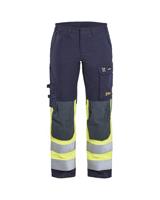 Blåkläder Multinorm dameswerkbroek Inherent met stretch 71871512 | Marine/High-Vis Geel | Maat 44 - 7330509805619 - thumbnail