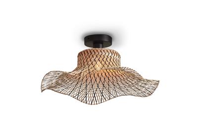 GOOD&MOJO Plafondlamp 'Ibiza' Bamboe, 50cm, kleur Naturel/Zwart