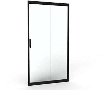 Saqu Sturdy schuifdeur met omkeerbare draairichting incl. antikalk 100x200cm mat zwart