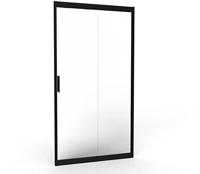 Saqu Sturdy schuifdeur met omkeerbare draairichting incl. antikalk 100x200cm mat zwart - thumbnail