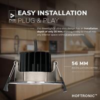 Set van 3 Salerno LED inbouwspots - 8W 650 lumen - 2700K warm wit - Dimbaar - Rond - Kantelbaar - IP44 waterdicht - RVS - Voor binnen, buiten en badkamer - thumbnail