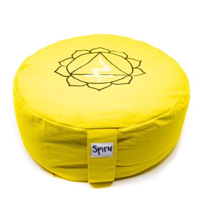 Spiru Meditatiekussen Katoen Geel - 3e Chakra Solar Plexus - 36 x 15 cm