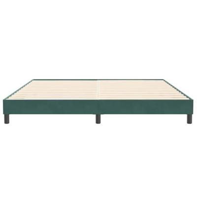 Bedframe zonder matras 200x220 cm fluweel donkergroen Bedframe zonder matras 200x220 cm fluweel donkergroen