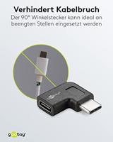 USB 3.2 GEN 1 (USB 3.0) Adapter - USB-C (M) naar USB-C (F) 90° - 5Gbit/s - USB adapter haaks - thumbnail