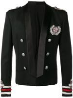 Balmain semi-embroidered wool jacket - Black - thumbnail