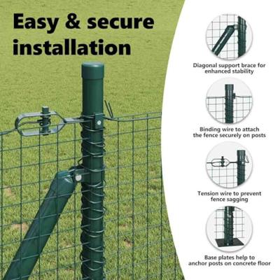 VidaXL Afrasteringspaal groen 10 x 0,8 m (25 x 25 mm gaas)