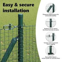 VidaXL Afrasteringspaal groen 25 x 0,8 m (25 x 25 mm gaas) - thumbnail