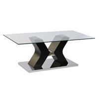 Hoofdtafel DKD Home Decor Hout 120 x 60 x 45 cm Gehard glas Hout MDF - thumbnail