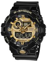 Casio GA-710GB-1AER Horloge Kwarts (l x b x h) 57.5 x 53.4 x 18.4 mm Zwart Materiaal (behuizing): Hars Materiaal (armband): Hars - thumbnail