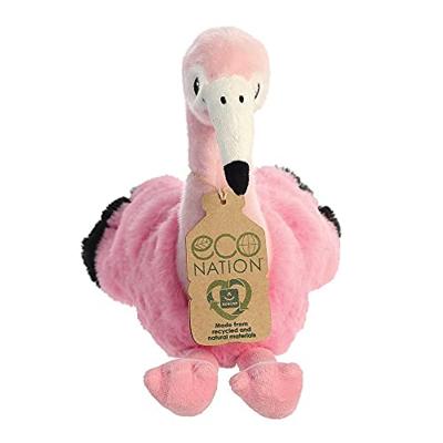 Eco Nation Pluchen knuffel - flamingo - 24 cm Eco Nation Pluchen knuffel - flamingo - 24 cm