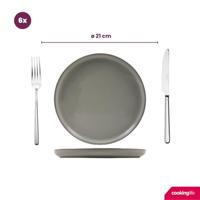 Cookinglife Serviesset Urban Chic 18-delig / 6 personen - 6 dinerborden, 6 ontbijtborden en 6 kommen - thumbnail