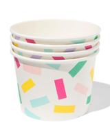 HEMA Bakjes 450ml papier confetti - 4 stuks (multicolor) - thumbnail