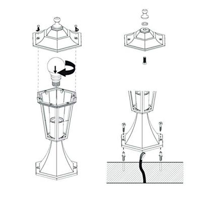Eglo Staande sokkellampLaterna 5 40cm wit - 22466
