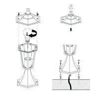 Eglo Staande sokkellampLaterna 5 40cm wit - 22466 - thumbnail
