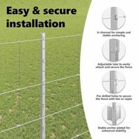 VidaXL Hek met paal zilver 1,5 x 25 m staal - thumbnail