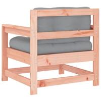 Tuinstoelen 2 st met kussens massief douglashout - thumbnail