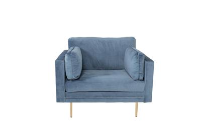 Nohr Fauteuil 'Tylan' Velvet, kleur Blauw