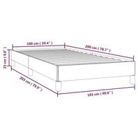 Bedframe fluweel zwart 100x200 cm - thumbnail