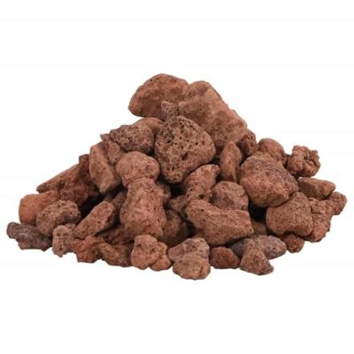 VidaXL Lavastenen 25 kg 1-2 cm rood