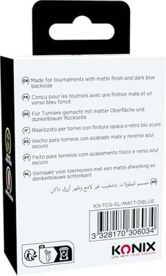 Kaarthoesjes - Konix - Matte hoesjes 66 x 91 mm, wedstrijdformaat - 100 hoesjes - Magic: The Gathering, Pokémon - Donkerblauw