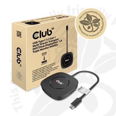 club3D CSV-1550 USB-C / DisplayPort Adapter Zwart 0.13 m