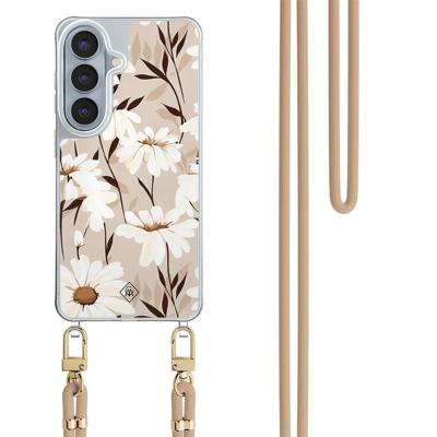 Samsung Galaxy S26 hoesje met beige koord - In bloom