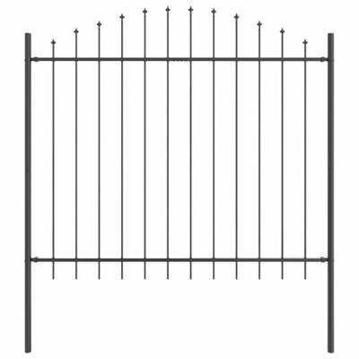 Tuinhek 7 pcs Grijs 170 x 165 cm Gepoedercoat staal