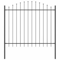 Tuinhek 3 pcs Grijs 170 x 190 cm Gepoedercoat staal - thumbnail