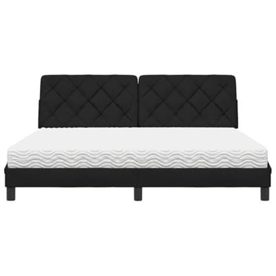 Bed met matras stof zwart 180x200 cm Bed met matras stof zwart 180x200 cm