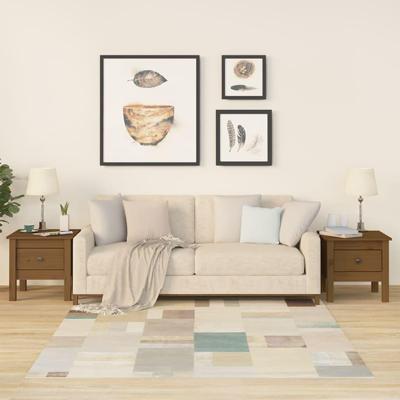 Bijzettafels 2 st 40x40x39 cm massief grenenhout honingbruin Bijzettafels 2 st 40x40x39 cm massief grenenhout honingbruin