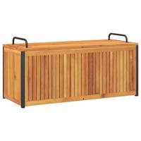 Kussenbox 110x45x42/53 cm massief acaciahout en staal - thumbnail