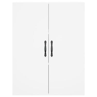 Hoge kast 69,5x34x180 cm bewerkt hout wit