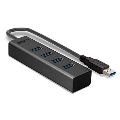 LINDY 43324 43324 USB-hub 4 poorten USB-A USB 3.1 Gen1 5 GBit/s Zwart