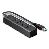 LINDY 43324 43324 USB-hub 4 poorten USB-A USB 3.1 Gen1 5 GBit/s Zwart - thumbnail