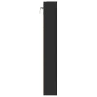 Vitrinekast 80x8,5x58 cm bewerkt hout zwart - thumbnail