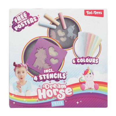Toi Toys Unicorn stoepkrijt + sjablonen