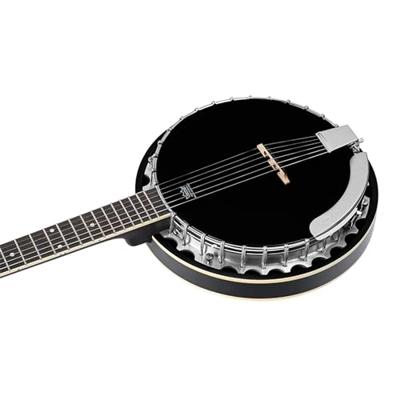 Ortega OBJ350/6-SBK Raven Series Satin Black 6-snarige banjo met gigbag Ortega OBJ350/6-SBK Raven Series Satin Black 6-snarige banjo met gigbag